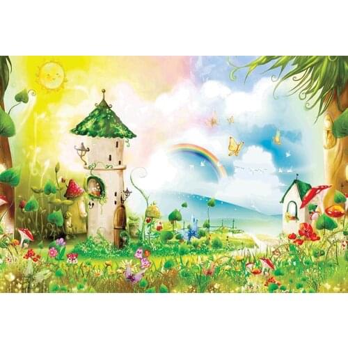 Animation playground child Photography backdrops vinyl fairyland kids photo Studio Backgrounds Video Props fotografia lv-115