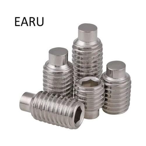 Stainless Steel 304 DIN915 Standard Male Terminal Set Screws Bolt Inner Hexagonal Hexagon Hex Socket Headless M5*5/6/8/10/12/16