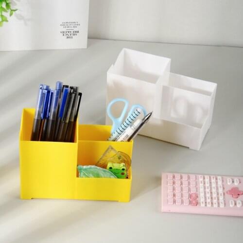 Large Capacity Desk Pen Holder Pencil Storage Box Desktop Organizer Stand Case School Office Stationery kawaii desk accessories