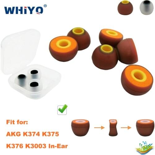 1 set of Replacement Silicone Tips Earbuds Eartips for AKG K374 K375 K376 K3003 K 374 375 376 3003 In-Ear Headset