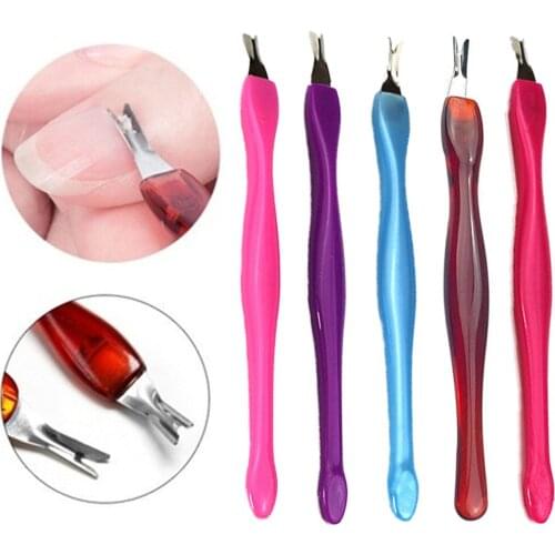 10pc Stainless Steel Cuticle Pusher Nail Art Fork Manicure Tool Trim Dead Skin Fork Nipper Pusher Trimmer Cuticle Remover