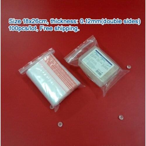 100pcs double sizes thickness 0.12mm Transparent PE Zip Lock jewelry Packaging bags, 18*26cm clear plastic bags for gift storage