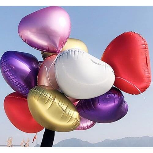 18inch Star Heart Chrome Metallic Foil Balloons Happy Birthday Helium Baloon Wedding Decoration Baby 1st Party Wholesale