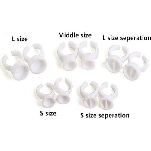 50PCS 5 kinds Eyelash Extension Pallet 2016 New Arrival Disposable Glue Holder Ring Pallet for Eyelash Extension Tattoo Pigment