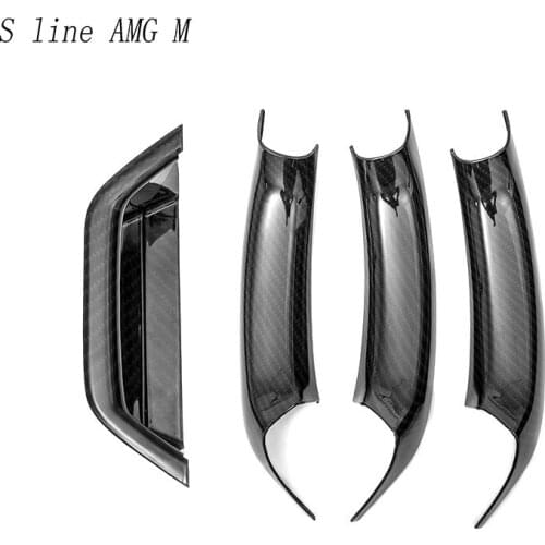 Car styling Interior Door Handle Covers Trim Door Bowl Carbon fiber Stickers decoration For BMW X3 X4 F25 F26 auto accessories