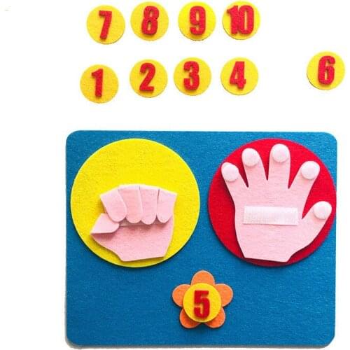 Kids Maths Toys Finger Count 1-10 Non Woven Kindergarten Learning Mathematics Educational Toy Finger Number Set Math Teach Aid