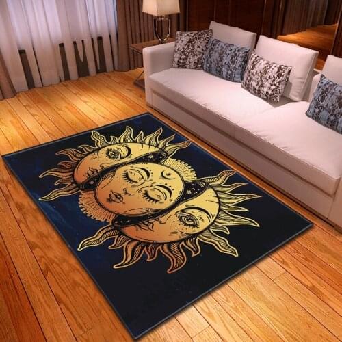 Helios Rug Carpet Sun and Moon Soft Parlor Area Rugs Home Decor Childrens Room Play Mats Large Carpets for Living Room Custom