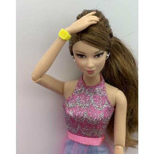 Doll toy watch red yellow accessories for 1:6 dolls BBIA33