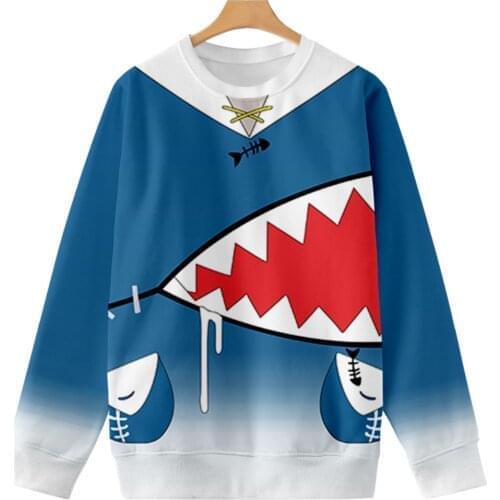 2021 Gawr Gura Little Shark Japanese 2021 New Round Collar Sweatshirts Men/women 3D Casual O-neck Pullovers Clothes