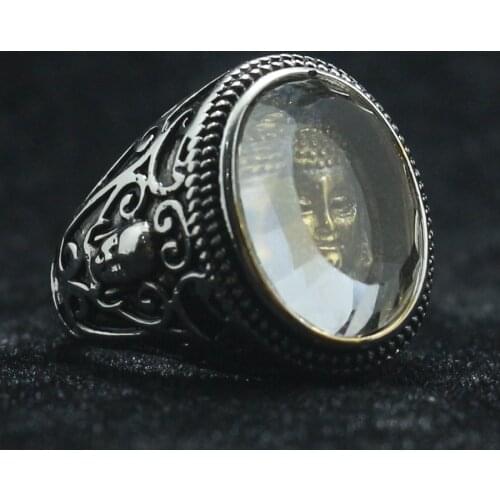 Unisex 316L Stainless Steel Cool Newest Buddha Ring