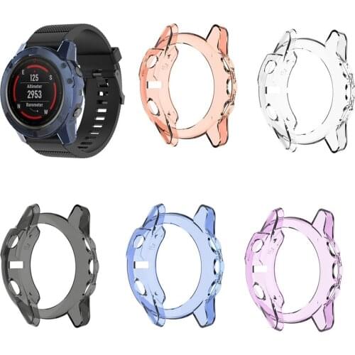 New Colorful Shockproof Protective Case Soft TPU Smartwatch Shell Cover for Garmin Fenix 5X Watch Dial Case Cover Skin Fashion