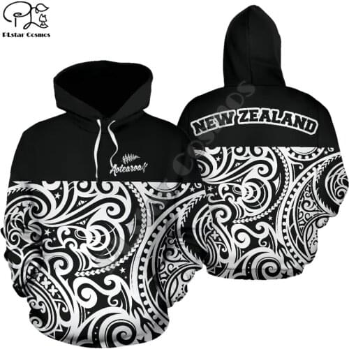 NewFashion New Zealand Maori Tribe Aotearoa Country Flag Retro Tattoo Tracksuit Men/Women Pullover Streetwear 3DPrint hoodies 26