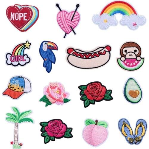 Wholesale Customized Cartoon Animal Embroidered Cloth Stickers Childrens Clothing Accessories Luggage Adhesive Patch