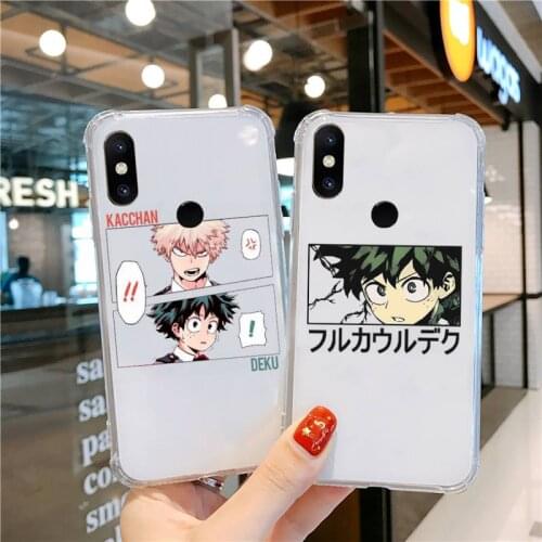 My hero academia anime Phone Case Transparent For Xiaomi CC 9 11 MAX3 Mix3 MIX2 6X 8 5x 10S 11 10 X SE lite Pro