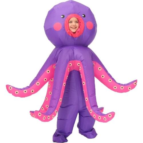 Purim Octopus Inflatable Costumes Halloween Cosplay Costume Mascot Carnival Party Role Play Disfraz For Adult Kids