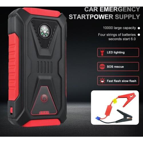 Jump Starter Power Bank 1000A Peak 12V Automotive Battery Booster with USB Fast Charging Flashlight for 6L Gasoline 4.0L Diesel