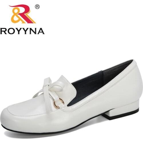 ROYYNA 2020 New Designers Microfiber Dress Shoes Office Lady Shoes Lower Heel Women Shoes Outdoor Pumps Ladies Shoes Comfortable