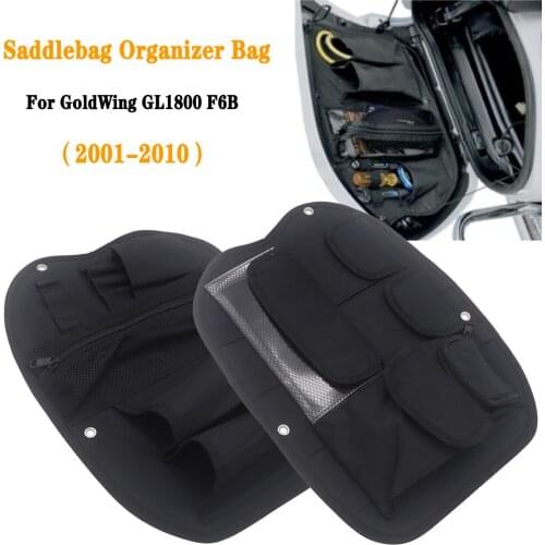 1Set Motorcycle Saddlebags Organizer Saddle Bag Tool Storage Case Bags Waterproof For Honda GoldWing GL1800 F6B 2001-2010