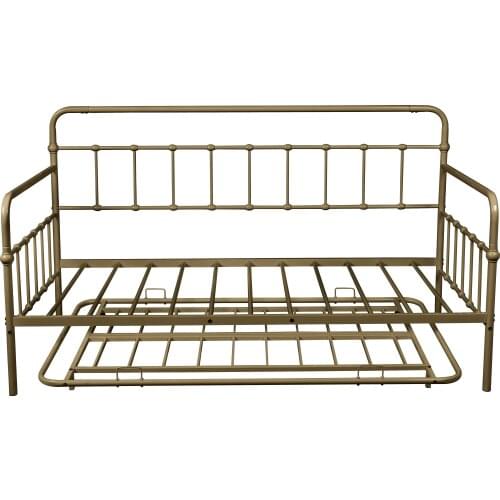 Three Colors Metal Frame Bed Daybed with Trundle Bedroom Furniture for Livingroom US Warehouse