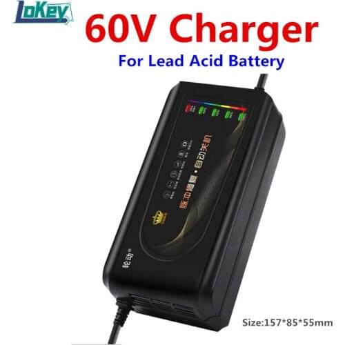 60V 4.8A Smart Charger Capacity 12Ah 20AH 30Ah 35Ah 40Ah 45Ah 50Ah for lead acid battery electromobile