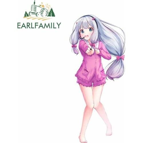 EARLFAMILY 13cm x 5.8cm Vinyl Car Sticker For Zerochan Anime DIY Decal Personality Graffiti Windows Sunscreen Car Door Protector