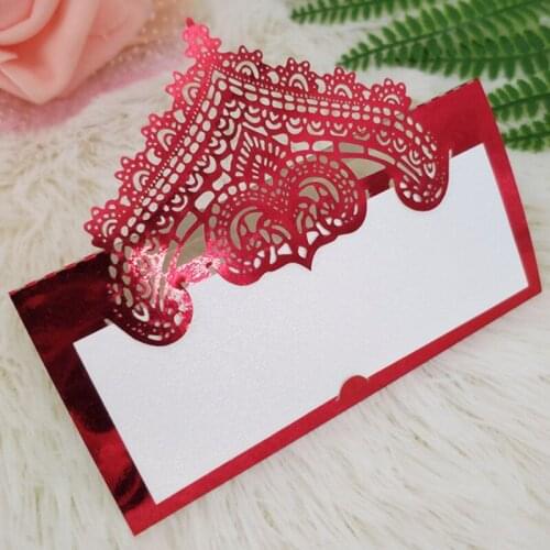 100pcs 9*9 CM Laser Cut Seat Card Vintage Table Number Name Card Place Cards Wedding Baby Shower Birthday Party Decoration 5Z