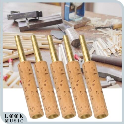 5PCS Oboe Reeds Staple Tubes Parts Oboe Tube Wrapped Cork Brass Tube Oboe Parts Accessory