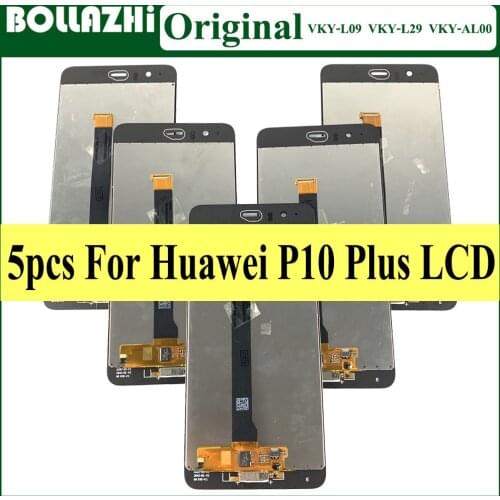5 Piece/lot 5.5'' Original For Huawei P10 Plus LCD Display Touch Screen Digitizer Replacement Screen For Huawei P10 Plus Display
