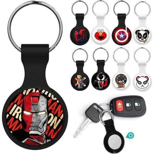 Marvel Apple Airtag Keychain for Apple Airtags Silicone Protective Sleeve Cover Keychain Anti-lost Anti-fall Children Toys Gift