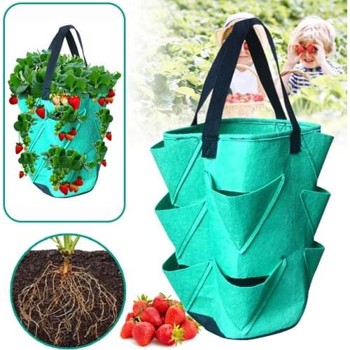 Home DIY Planter PE Fabrics Planting Vegetable Gardening Thicken Pot Planting Grow Bag Garden Tool Growing Planting Bags
