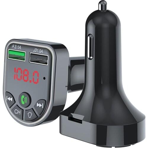 Bluetooth 5.0 FM Transmitter Car Kit MP3 Modulator Player Wireless Handsfree Audio Receiver Dual USB Fast Charger 3.1A
