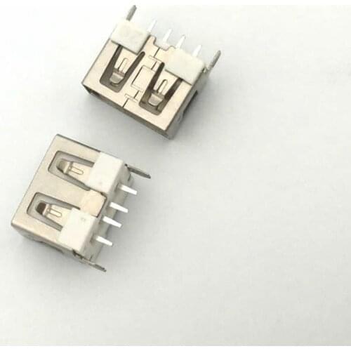 10pcs USB 2.0 4Pin A Type Female Socket Connector Short Style for Data Transmission Charging
