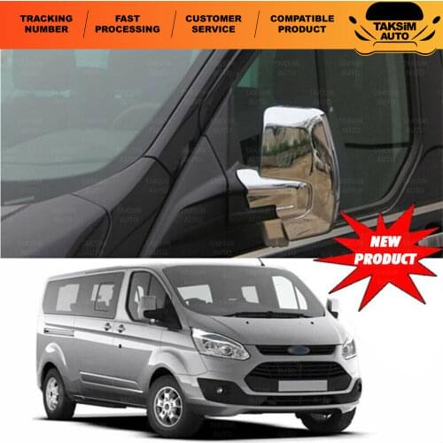 Chrome Mirror Cover For Ford Custom 2 Pieces ABS For 2013-2018 Models - Not Fade - Not Yellowing - High Quality Material