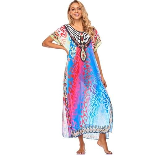 Summer Women Sexy Beach Dress Tunic Polyester Bikini Cover-Up Bandage Swimwear Mujer Sundress