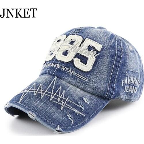 JNKET Fashion Embroidery Unisex Baseball Cap Washed Fabric Baseball Hats Outdoor Sports Sunhat Snapbacks Hats Letter Cap