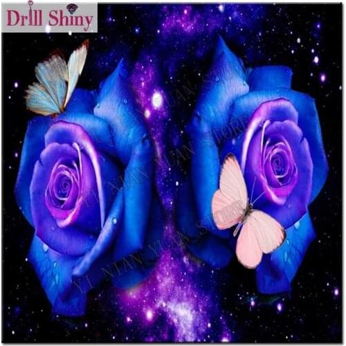 New Crystal Mosaic Cross Stitch Decoration Art 5D DIY square Diamond Painting Colored Rose Full Diamond Embroidery Flower gift
