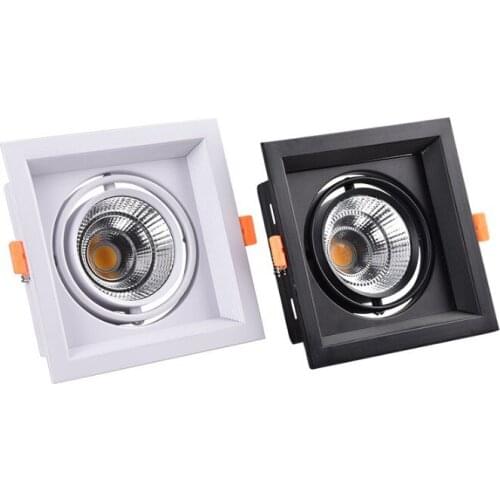 Dimmable LED COB Spotlight Ceiling lamp AC85-265V 7W 9W 12W 15W Aluminum recessed downlights round led panel light