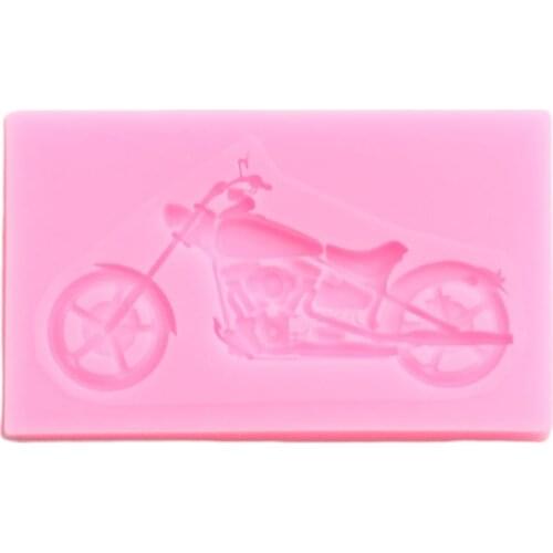 Motorcycle Silicone Mold DIY Baby Birthday Cake Decorating Tools Car Fondant Molds Candy Polymer Clay Chocolate Gumpaste Moulds