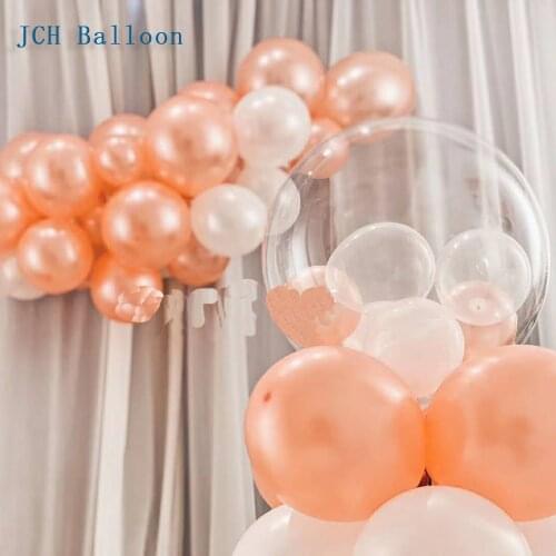 1pc Transparent no Wrinkle Bobo Balloon Christmas Birthday Wedding Valentines Party decorations Helium colorful printed balloon