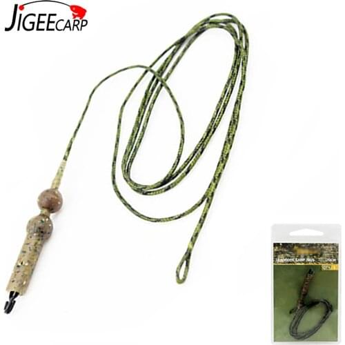 Jigeecarp 2 Sets Ready Tied Carp Rigs Leadcore Fishing Line Hair Rigs Boilie Tied Carp Fishing Hook Fishing Tackle Accessories