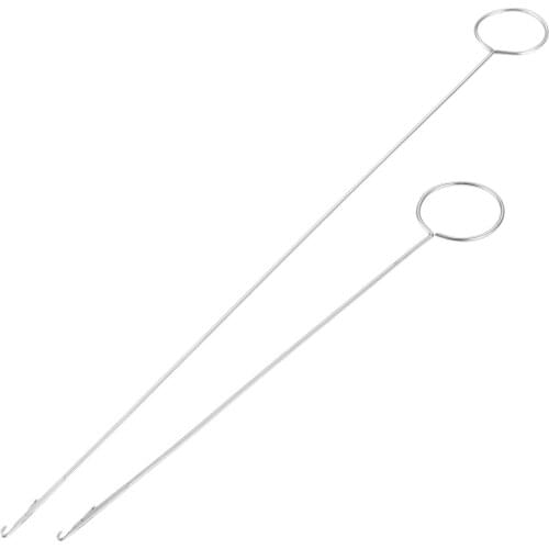 2 Sizes Stainless Steel Sewing Loop Turner Hook with Latch for Fabric Tube Straps Belts Strips for Home Craft Sewing Accessories