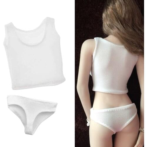 2pcs/set 1/6 Scale Female Underwear Lingerie & Vest Women Briefs Underwear for 12inch Action Figures
