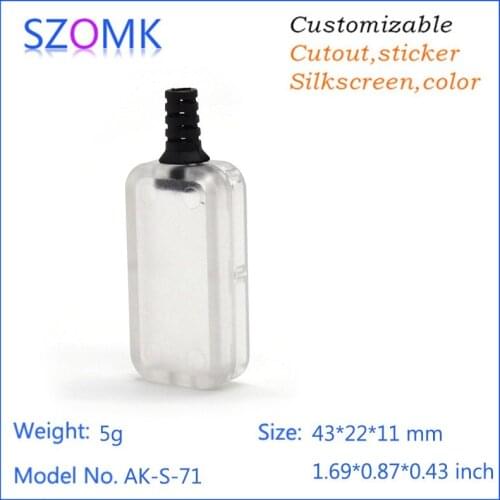 50 pieces 43x22x11mm enclosure project box plastic case Black electronics junction housing plastic usb case