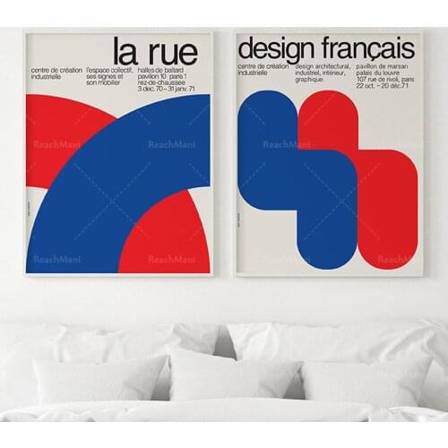 Affiche three-color building, the modern minimalist Bauhaus Werner Panton (Bauhaus Werner Panton) in the middle of this century