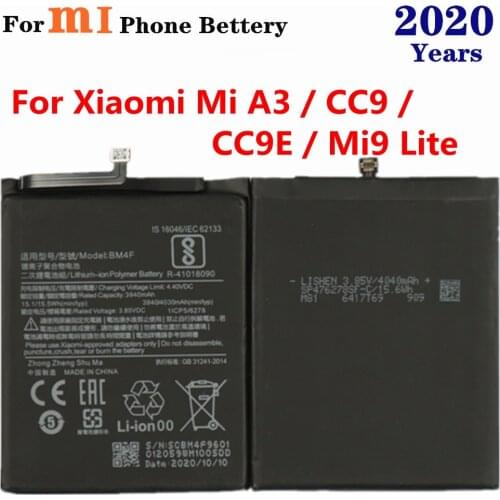 For Xiaomi Mi A3 / Mi9 Lite / CC9 / CC9e Phone Battery For Xiao Mi Replacement Battery BM4F 4030mAh 2020 Years
