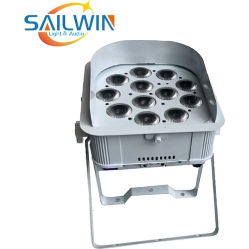 White Case 12X18W RGBAW UV 6in1 Battery Powered APP WIFI LED PAR Light Freedoom Disco LED UPLIGHT For DJ Club Event Party Phone