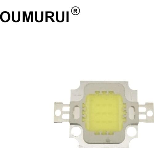50pcs/lot 10W LED cob chip High Power Lamp floodlight Warm white3000k /White 6000k 9-12V 700-800LM Huga 24*40mil Free shipping