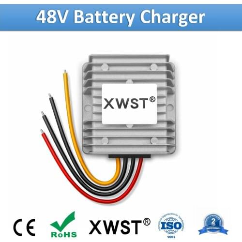 DC DC 12V 24V 36V to 48V Battery Charger Output 54.6V 58.4V For E-Bike Constant Current 1A 1.5A 2A Aluminum Waterproof