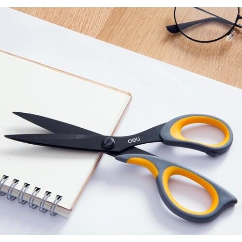 Deli High Quality Stainless Steel Scissors Business Office Home Tailor Scissor Tool Kitchen Knife Cutter Cutting Stationery