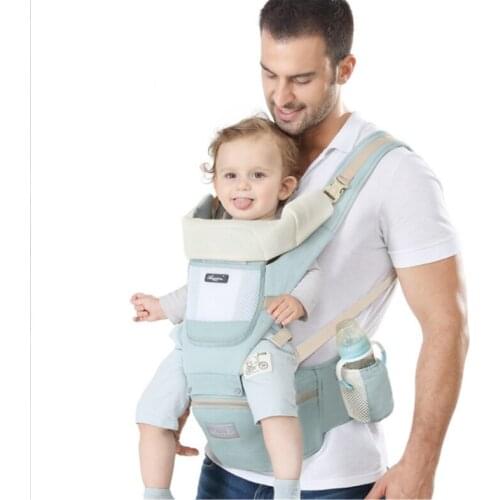 Ergonomic Baby Carrier Infant Baby Hipseat Carrier Front Facing Ergonomic Kangaroo Baby Wrap Sling for Baby Travel 0-36M F0041